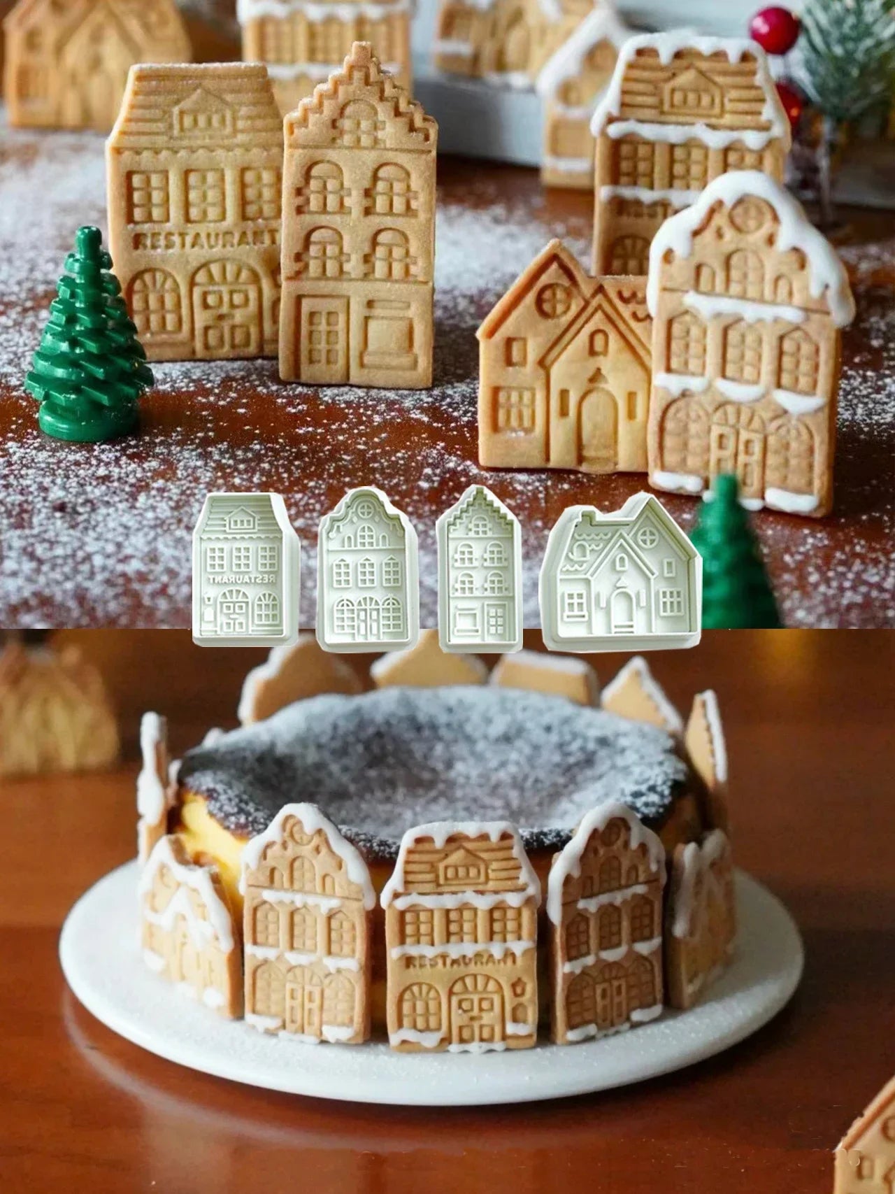 4 Emporte pièces maison en pain d'épice ravissant