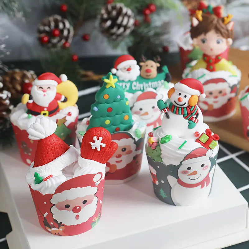 Caissettes de cupcake de Noël accueillant