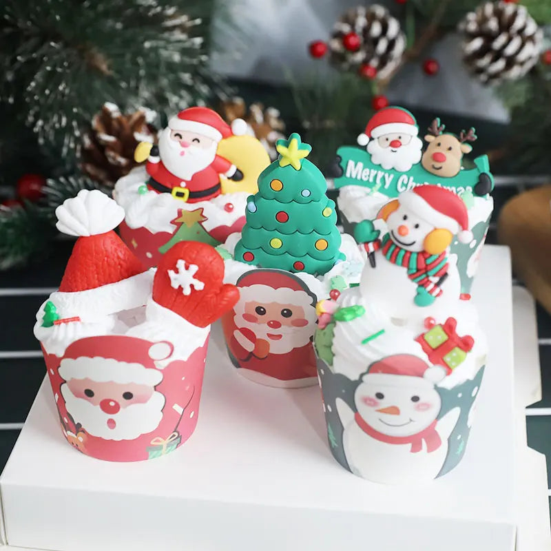 Caissette de cupcake de Noël variées