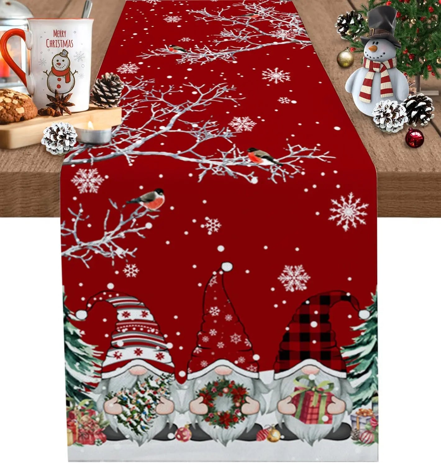 Le Chemin de Table des Gnomes rouge
