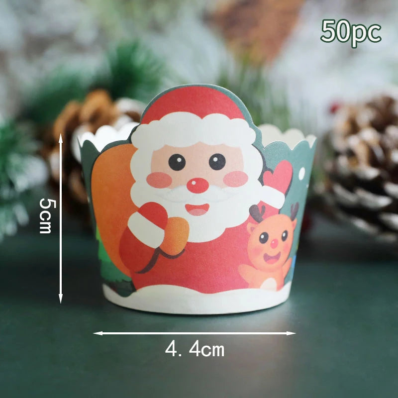 Caissettes de cupcake de Noël