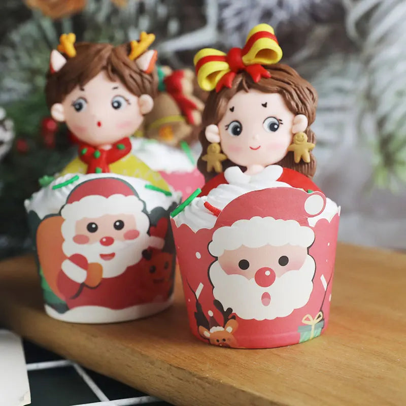 Caissettes de cupcake de Noël