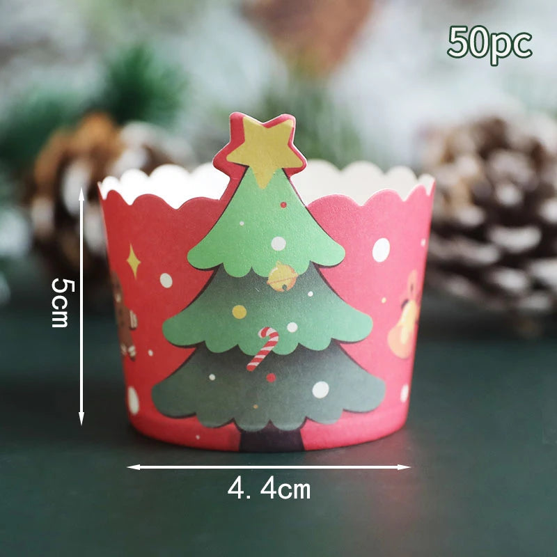 Caissettes de cupcake de Noël