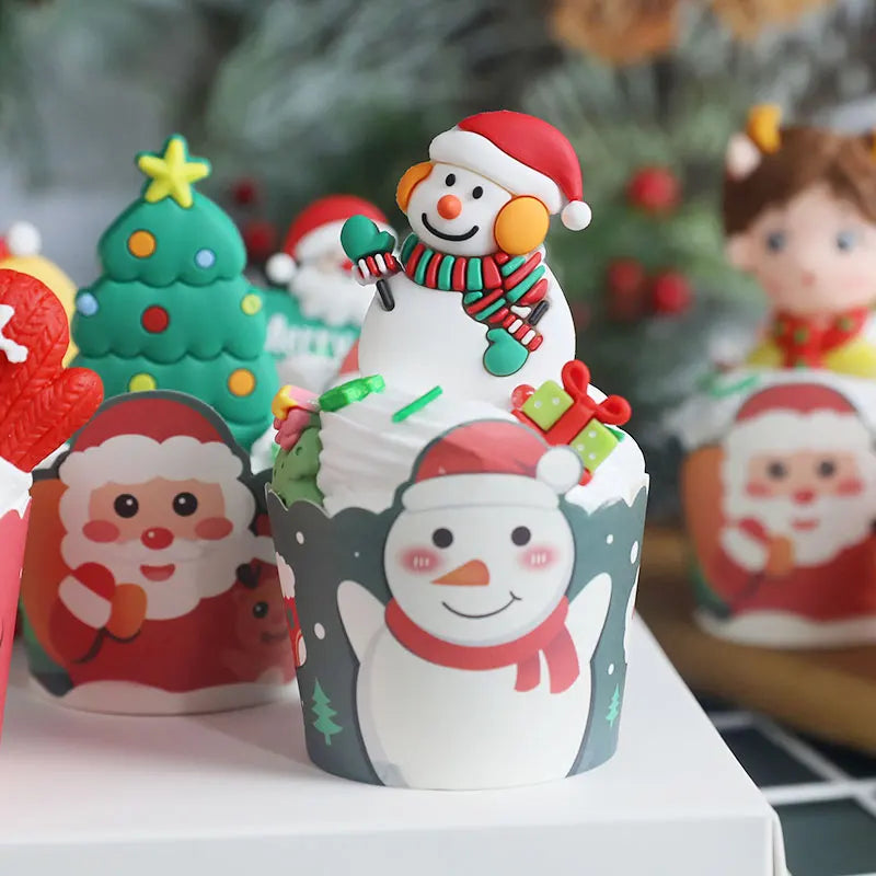 Caissettes de cupcake de Noël