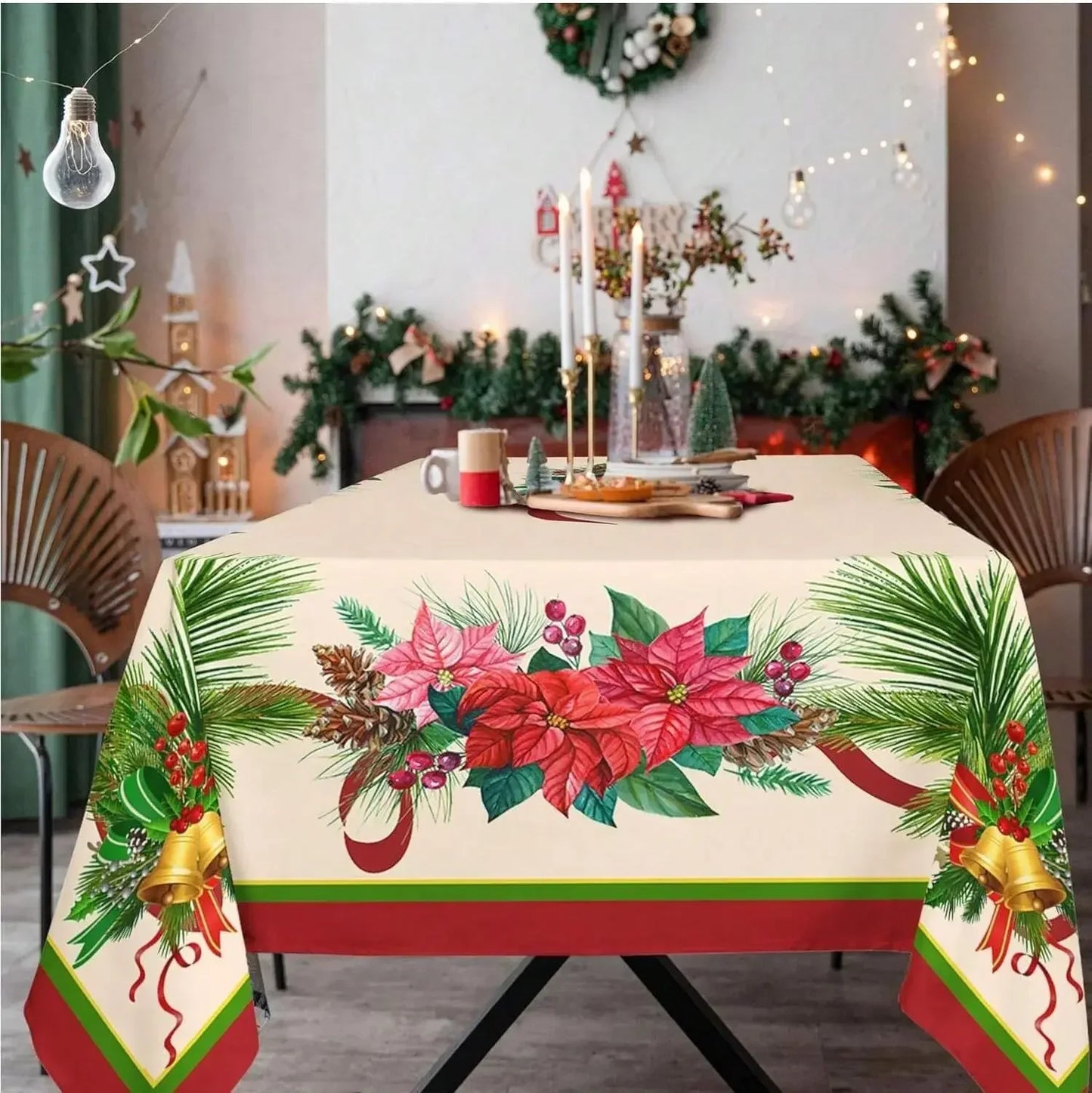Nappe de Noël poinsettia
