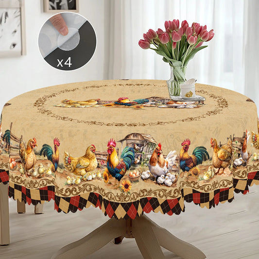 Nappe Rétro Coq ronde