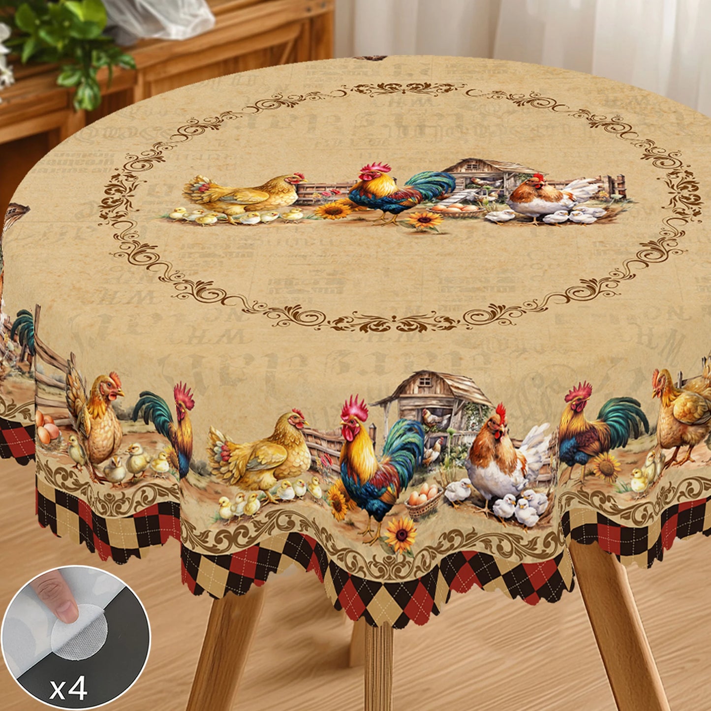 Nappe Rétro Coq Vintage