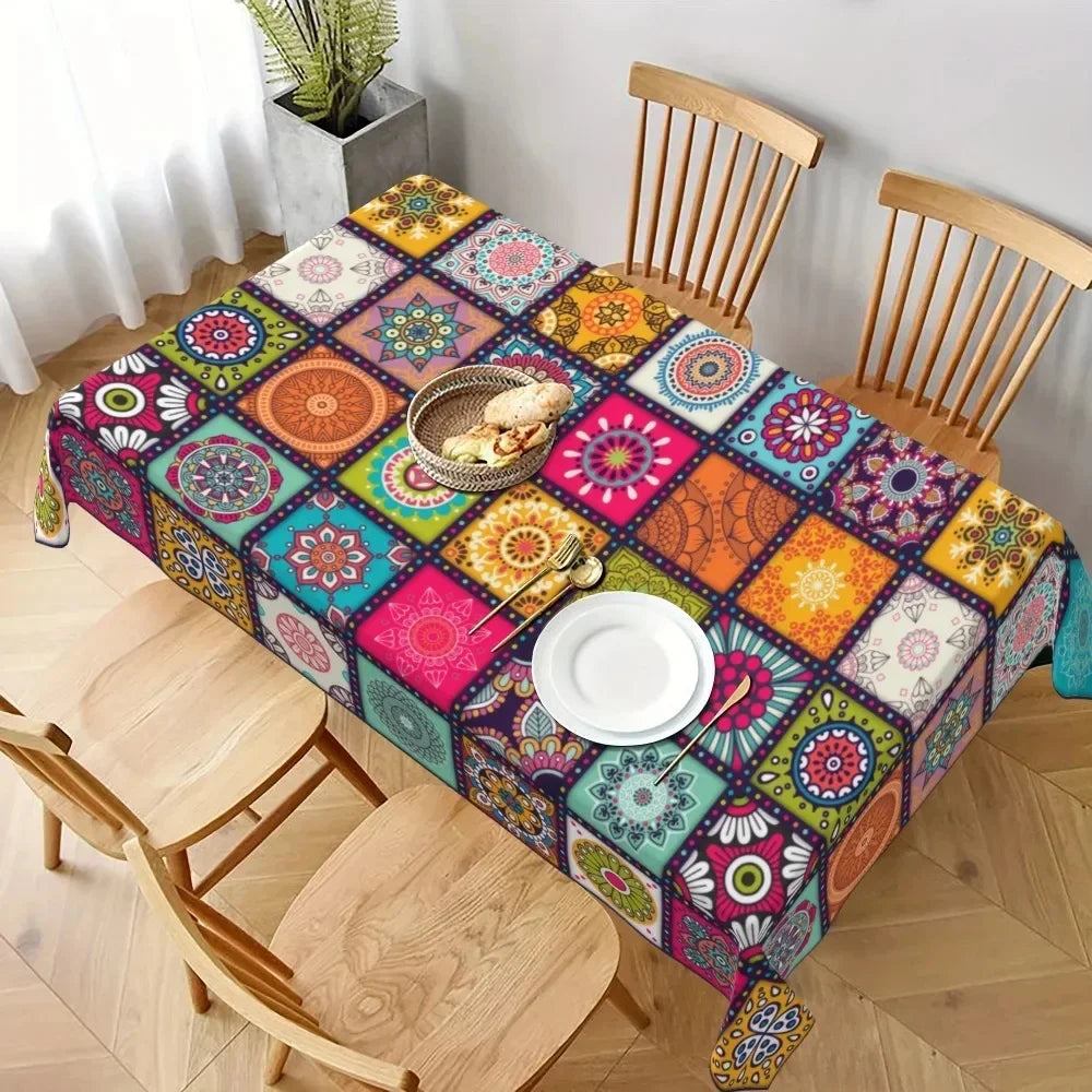 nappe rectangulaire bohême mandala