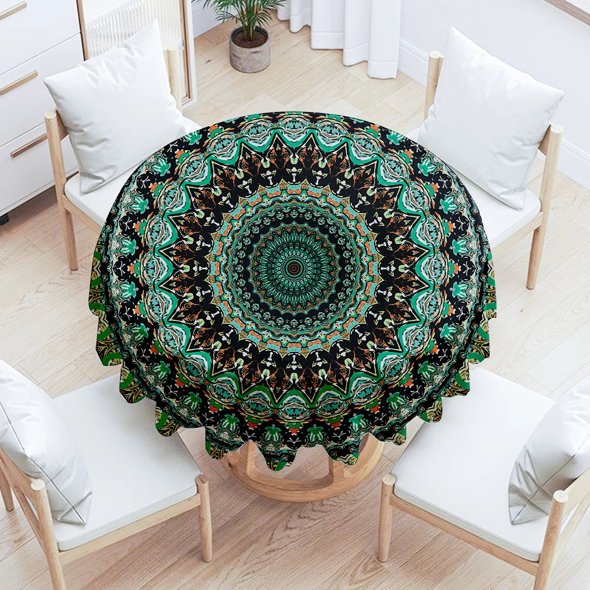 Nappe ronde florale bohême circulaire