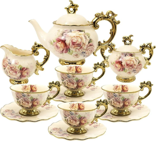 Service à Thé en Porcelaine Anglaise,