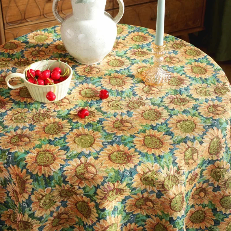 Nappe ronde tournesol
