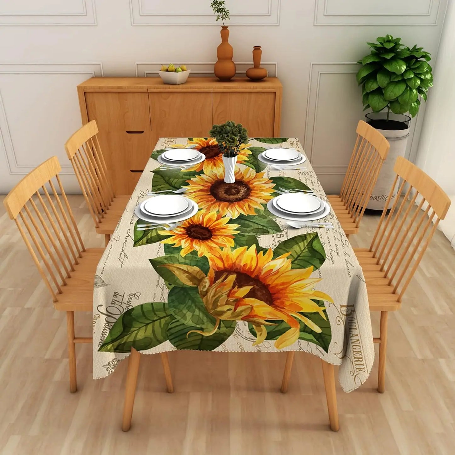 Nappe rectangulaire tournesol