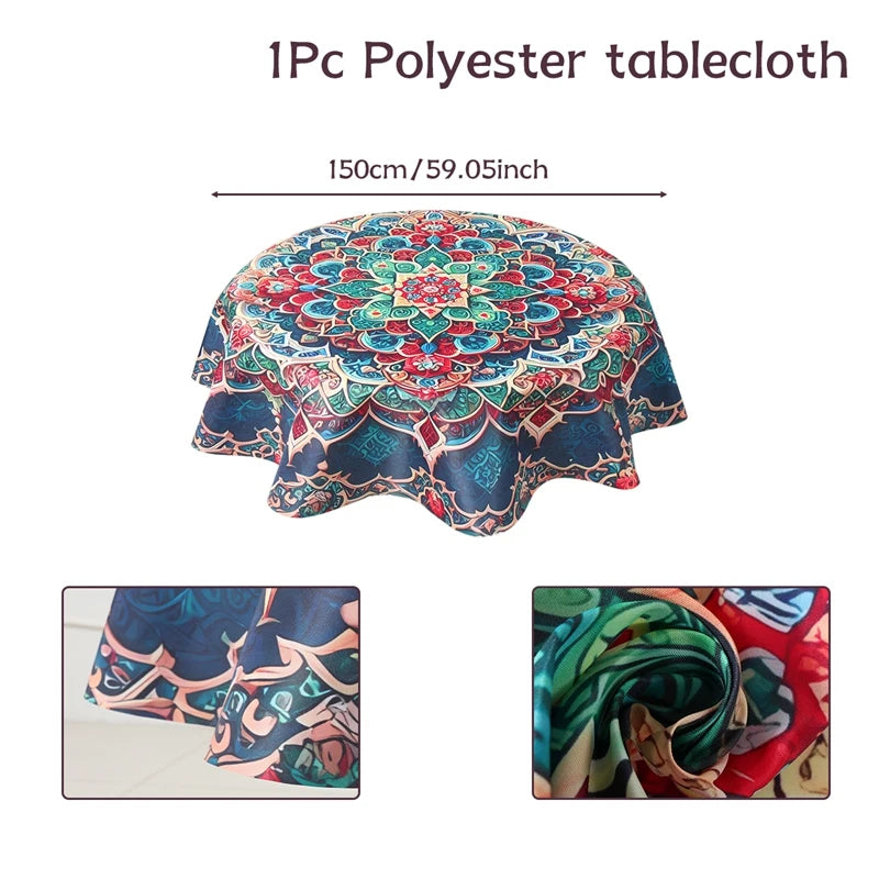 Nappe ronde florale bohême