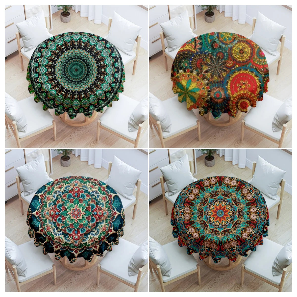 Nappe ronde florale bohême