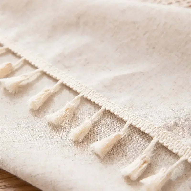 Nappe rustique centre en dentelle