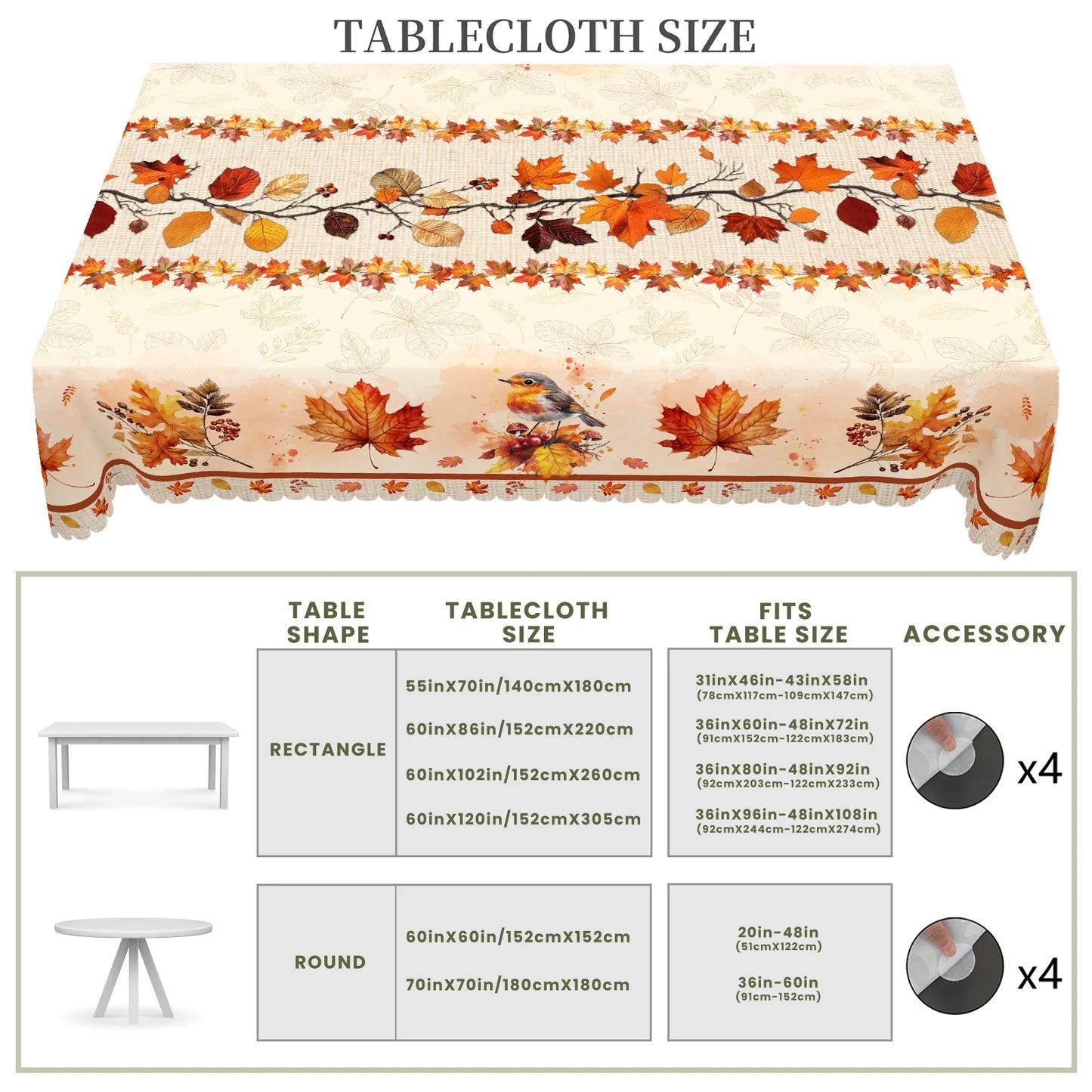 Nappe ronde automnale
