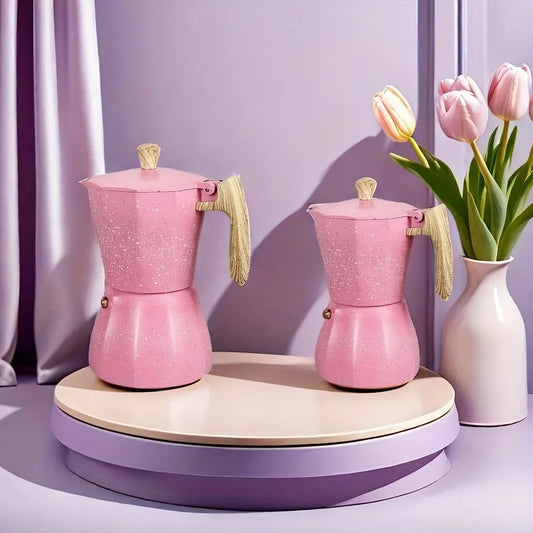 Cafetière italienne rose