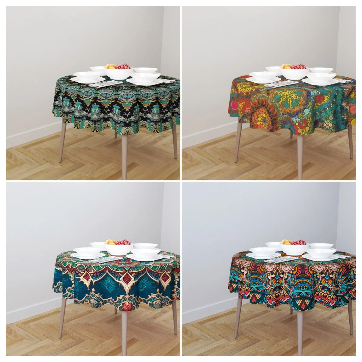 Nappe ronde florale bohême