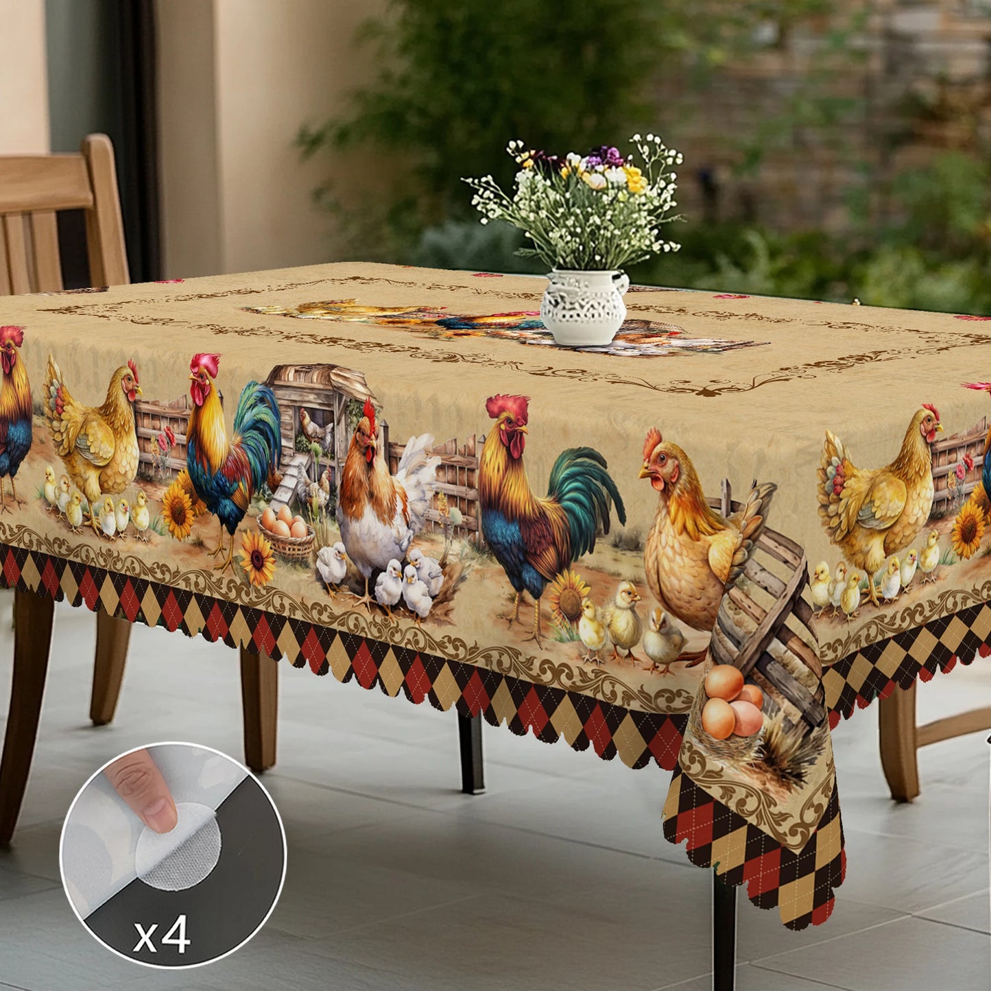 Nappe Rétro Coq