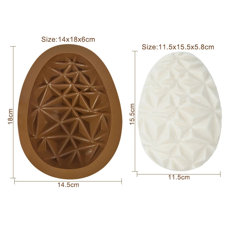 Grand moule forme oeuf de pâques 3D