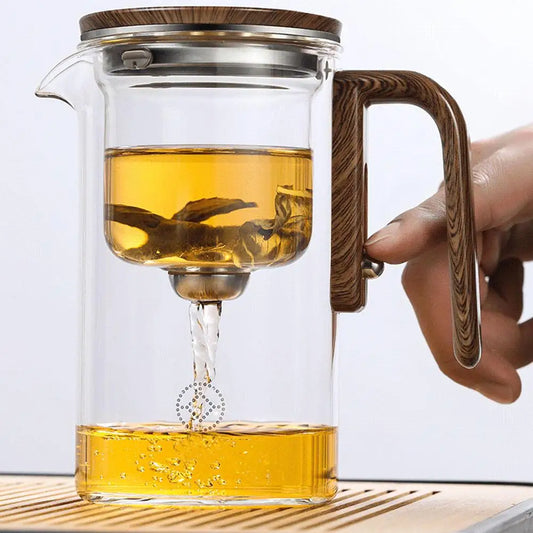 Théière en verre avec séparation d'eau