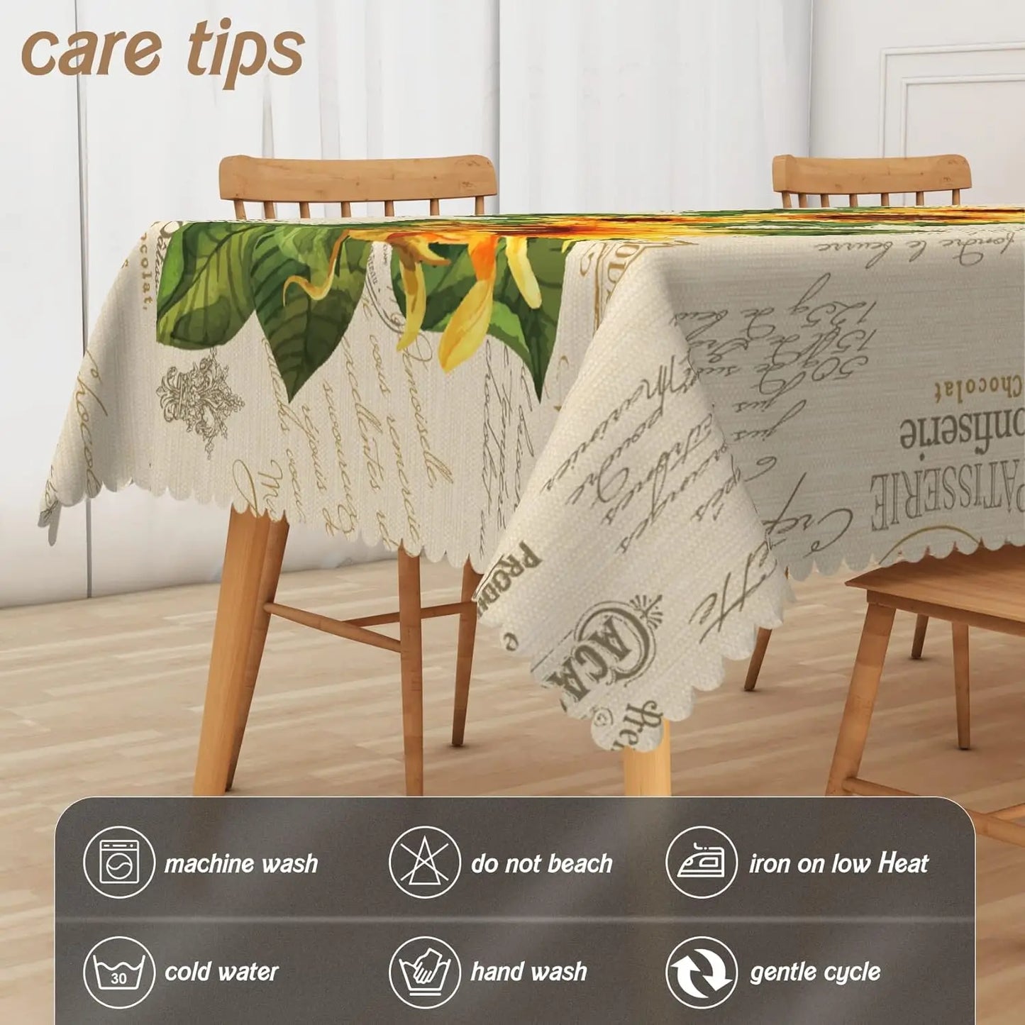 Nappe rectangulaire tournesol