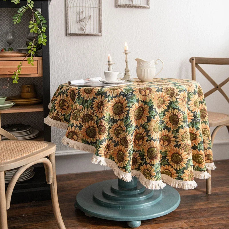 Nappe ronde tournesol