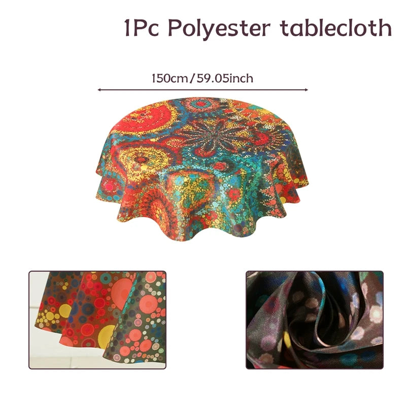 Nappe ronde florale bohême