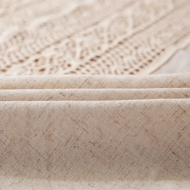 Nappe rustique centre en dentelle