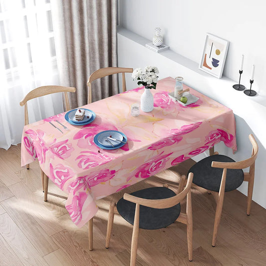 Elegante nappe florale rose moderne