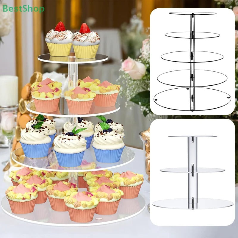 Support à cupcake | Transparent Multi-niveaux