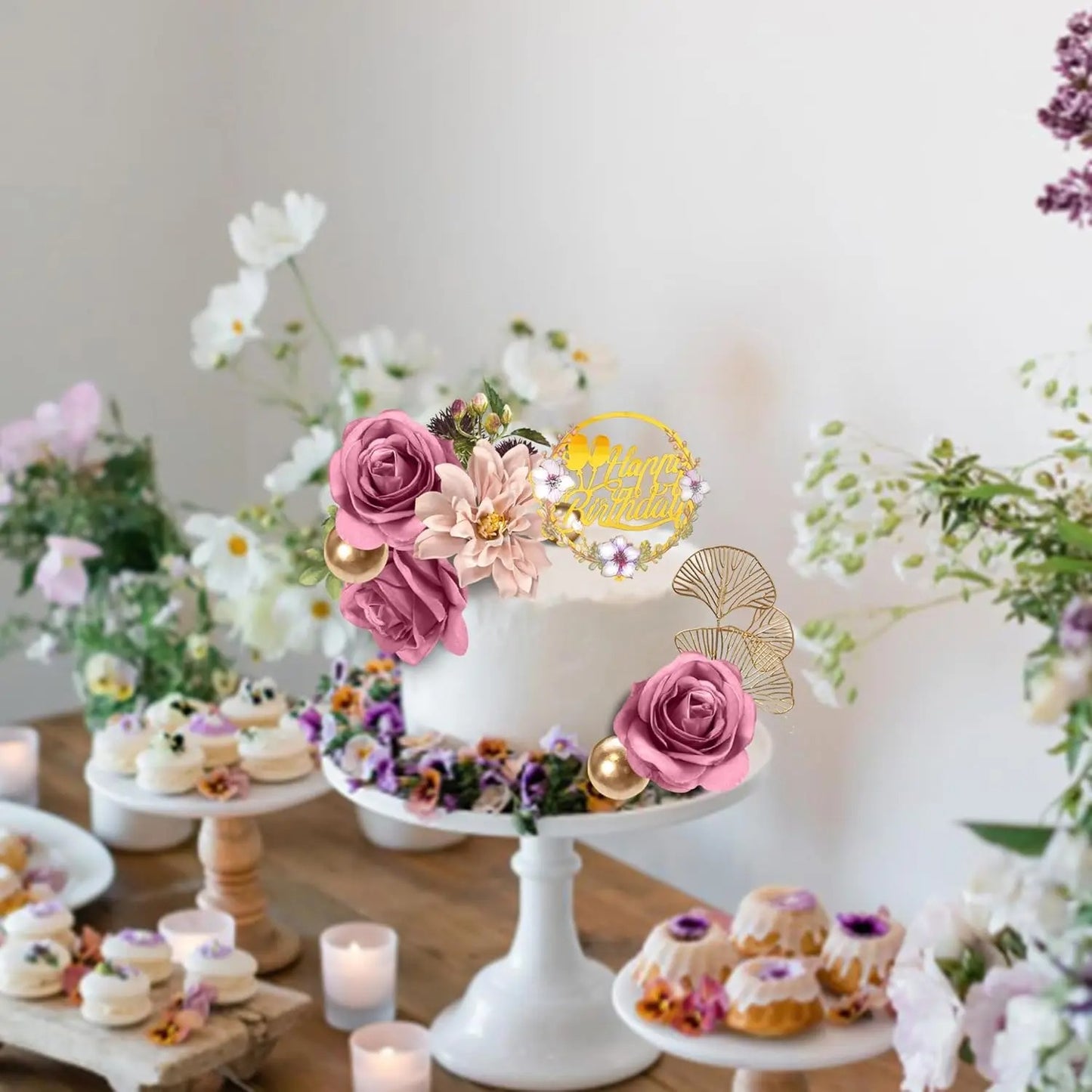Décoration gâteau élégance floral | Délice Artistique