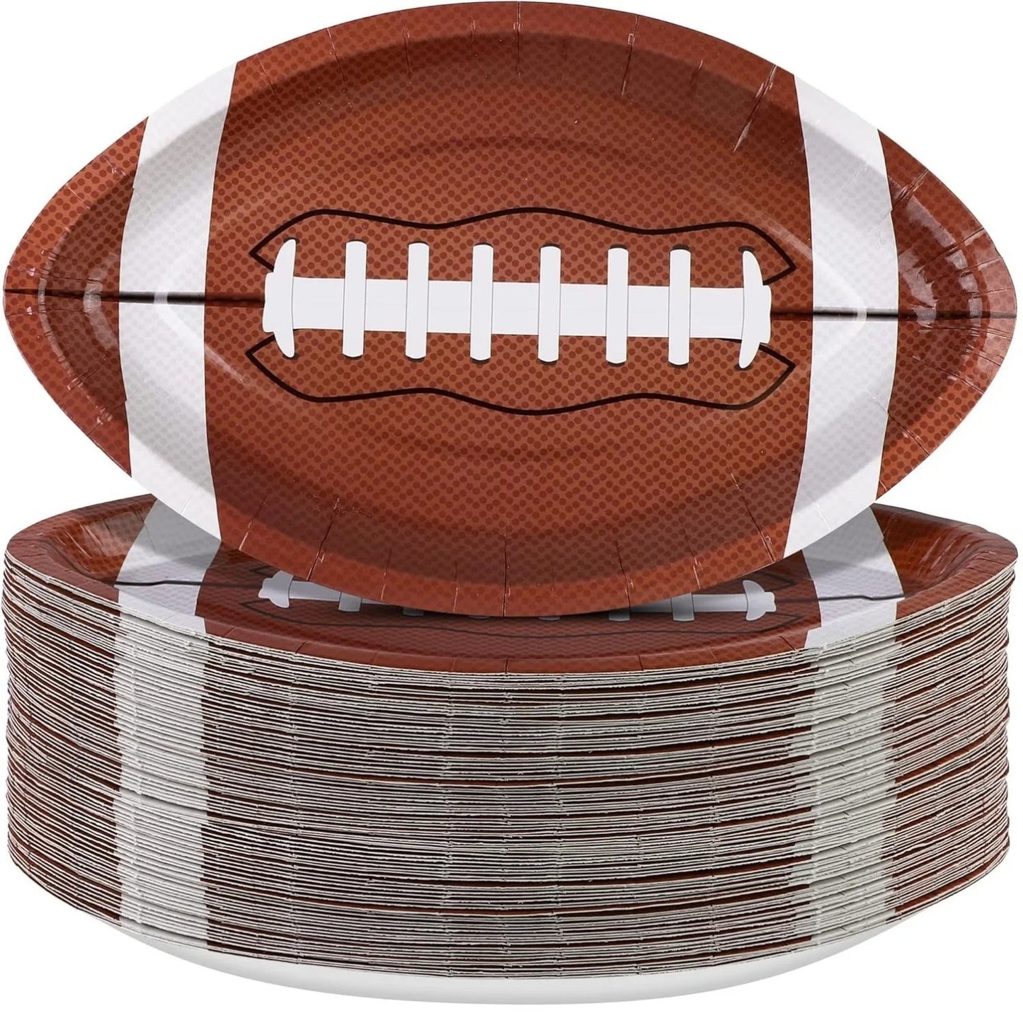Assiettes ballon rugby | Jetables pack 25