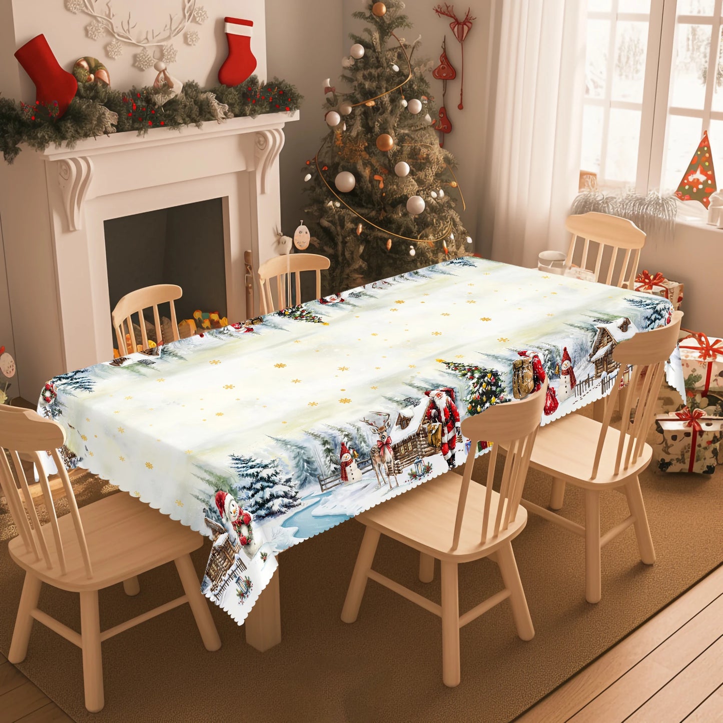 nappe noel ronde rectangulaire élégante