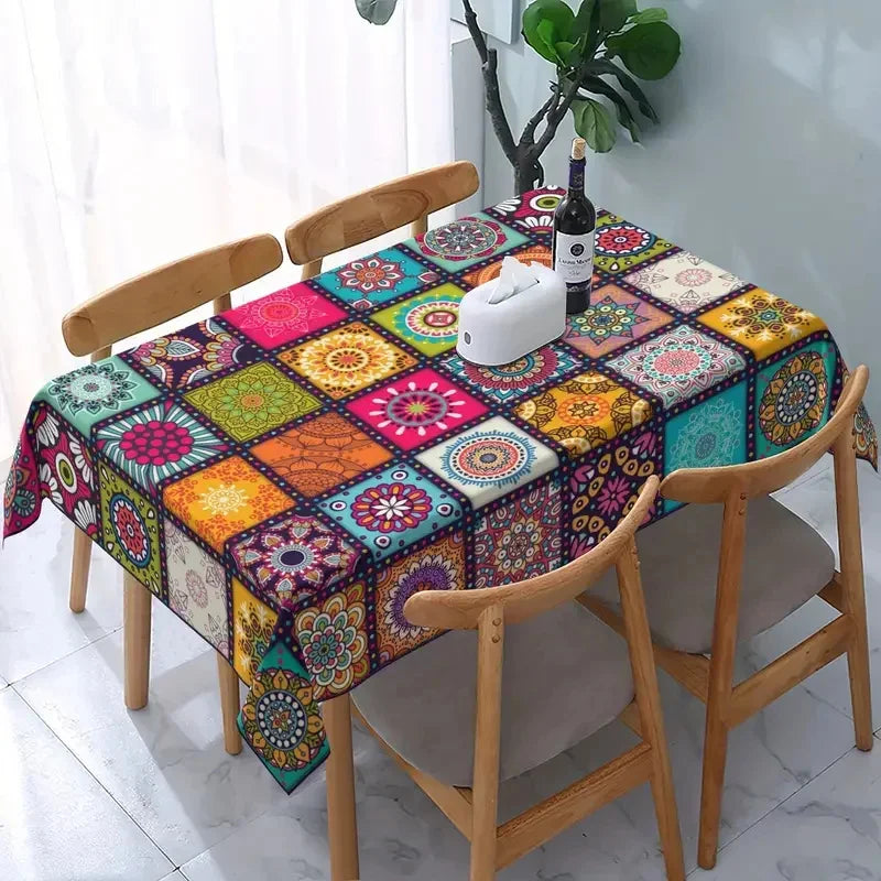 nappe rectangulaire bohême chic