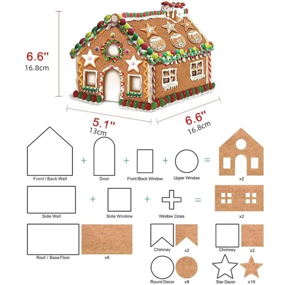 10 pièces maison en pain d'épice Noël