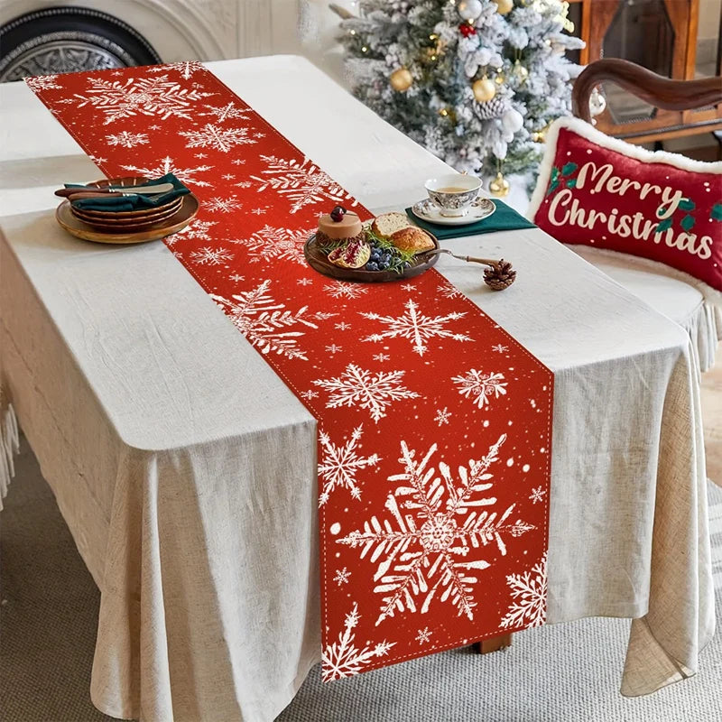 Chemin de table Flocon hivernal