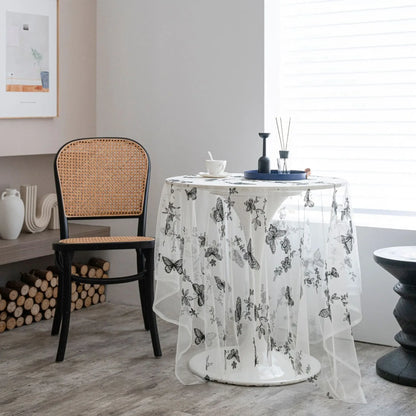 Élégante nappe de Noël papillon noir