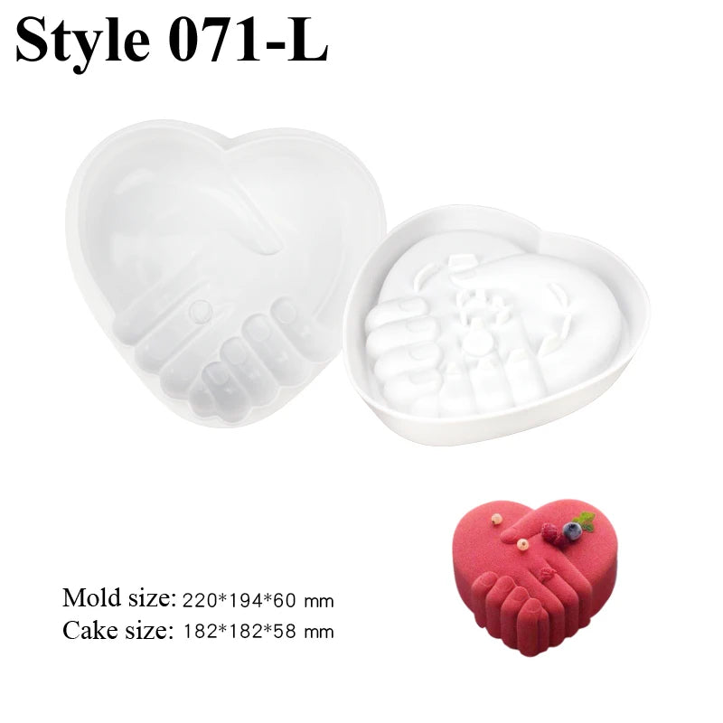 Gâteaux Romantiques mains d'amour