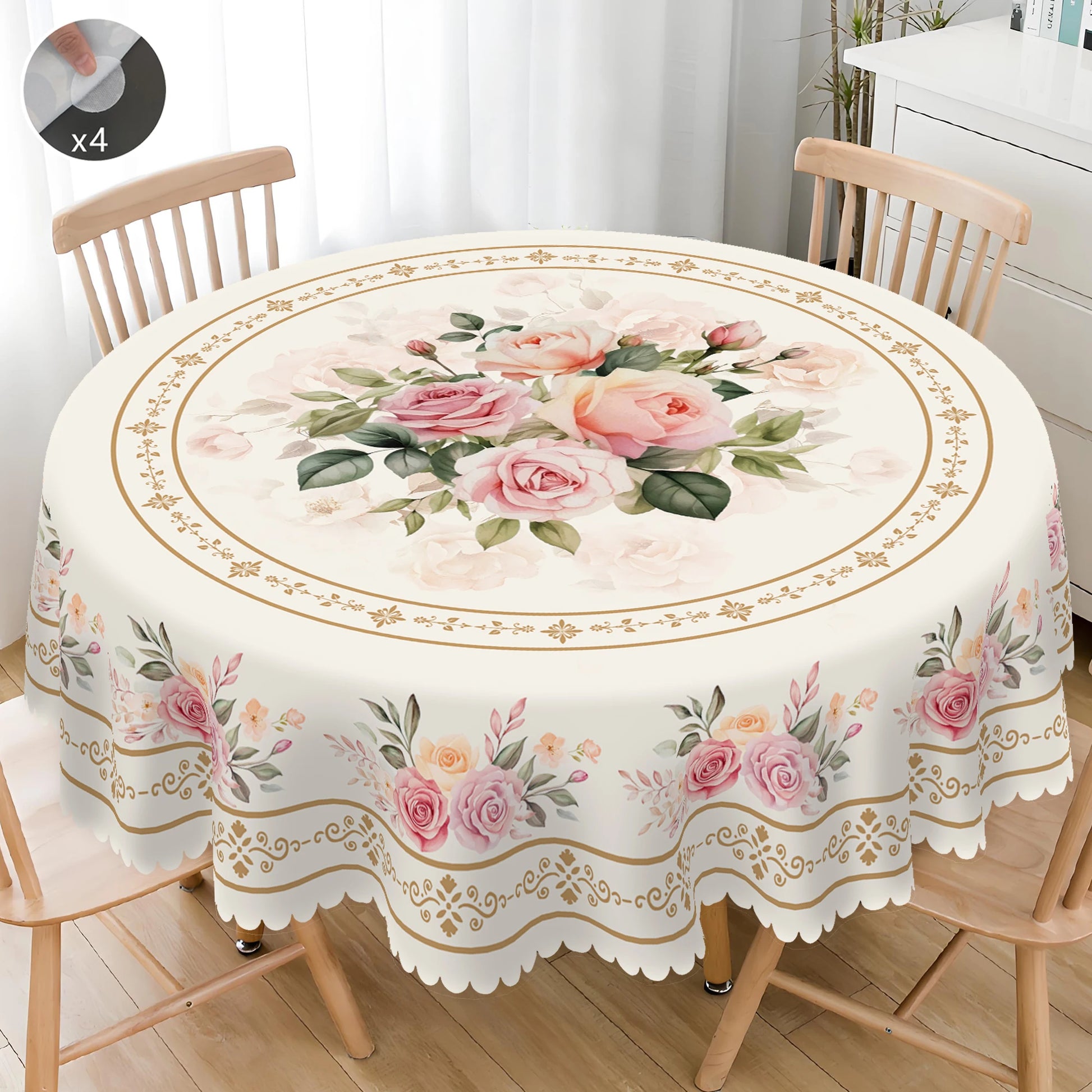 La Nappe Classique du Printemps roses