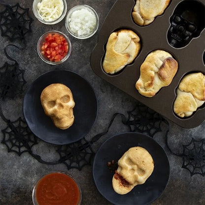 Moule 6 crânes d'Halloween  horrifiant