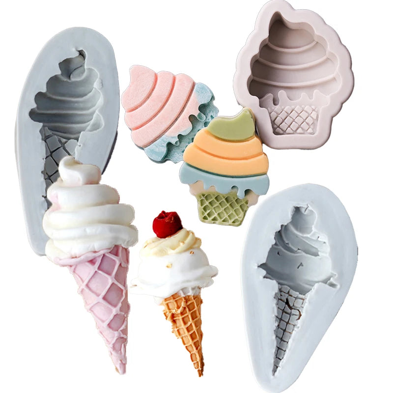 Moule cornet de crème glacé silicone