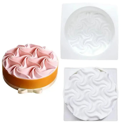 Moule rond fantaisiste en silicone texture