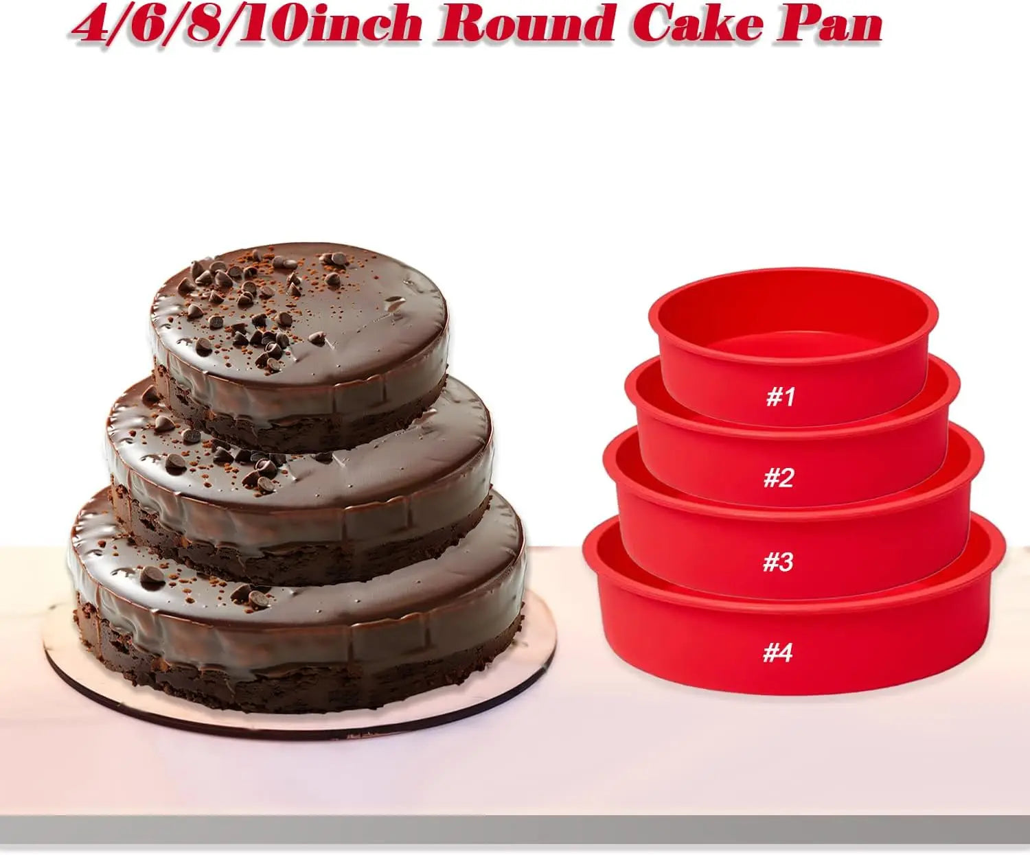 Moules ronds en silicone anniversaire