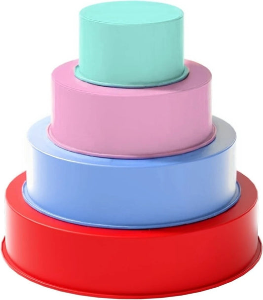 Moules ronds en silicone 4 couleurs