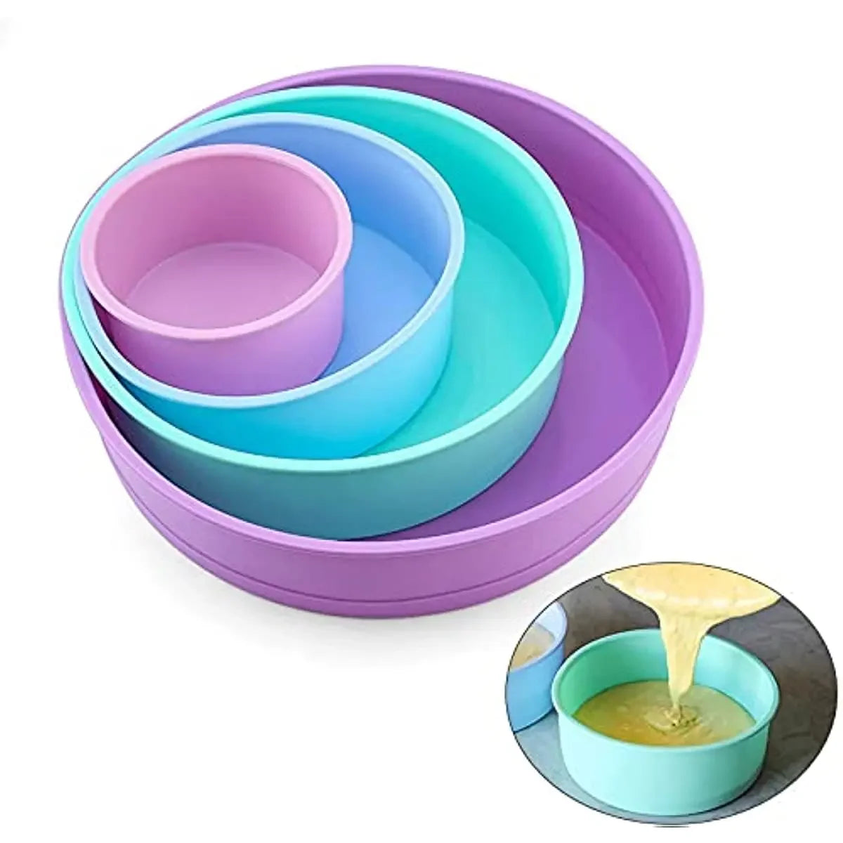 Moules ronds en silicone pratique