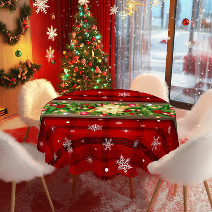 Nappe de Noël classique ronde
