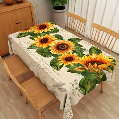 Nappe rectangulaire tournesol Élégante