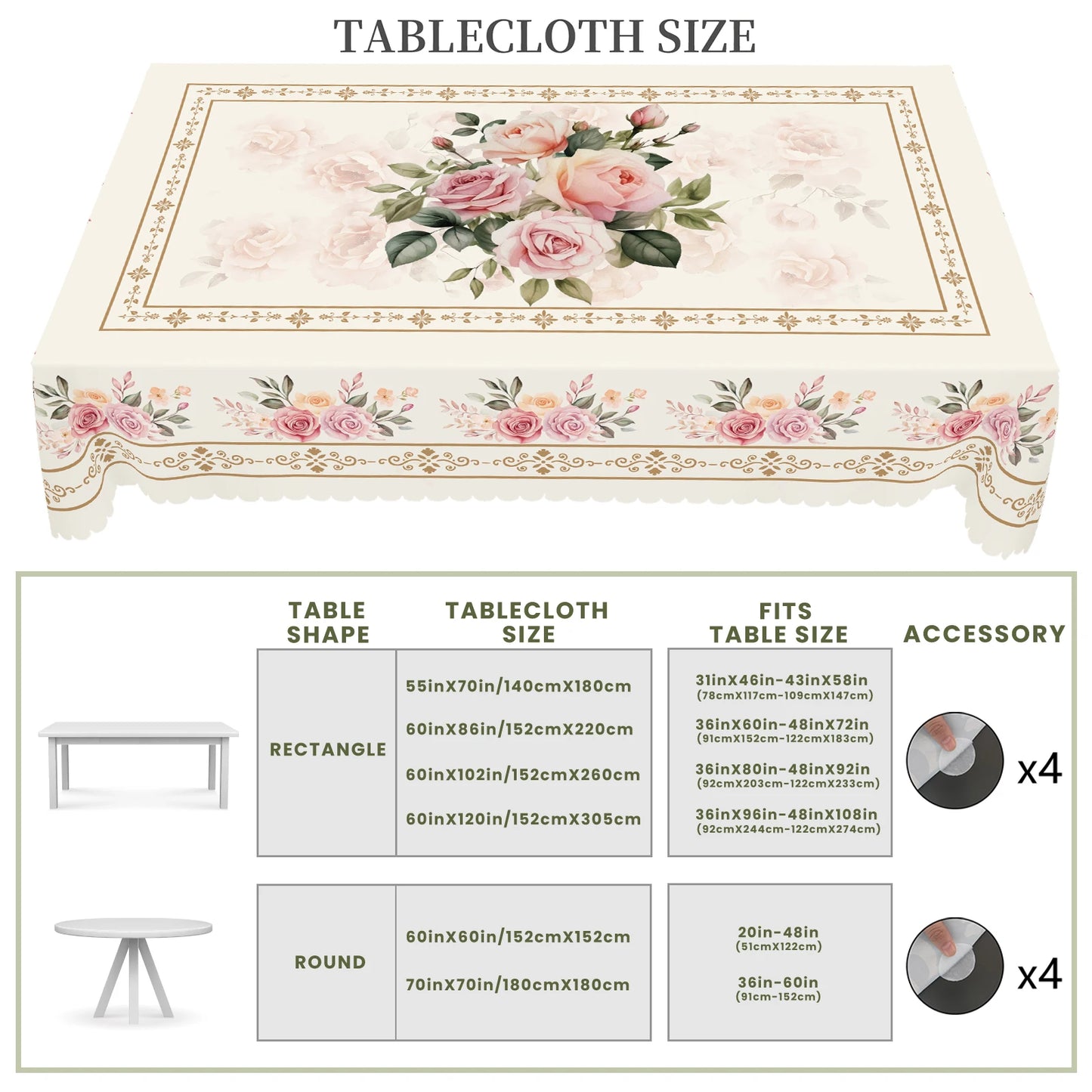 La Nappe classique ronde du printemps