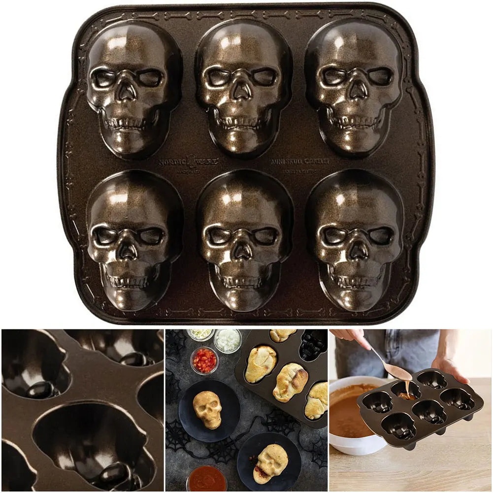 Moules 6 crânes d' Halloween